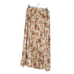 H&M Pleated Floral Maxi Skirt
